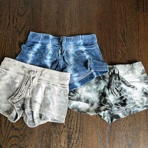 3 pairs hair tail shorts